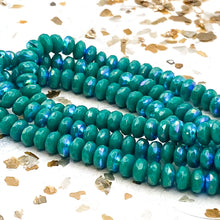 Load image into Gallery viewer, 2x3mm Sea Green with AB Finish Rondelle Bead Strand
