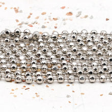 Load image into Gallery viewer, Rhodium Faceted Ball Chain - 1 Foot
