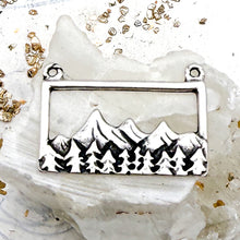 Load image into Gallery viewer, Pre-Order Antique Silver Mountain and Landscape Connector Charm
