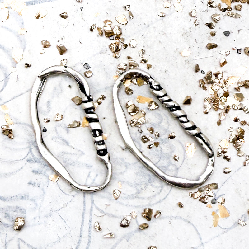 Antique Silver-Plated Lasso Charm - 2pcs