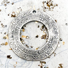 Load image into Gallery viewer, Antique Silver-Plated Floral Pendant
