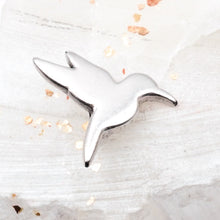 Load image into Gallery viewer, 5mm Antique Silver Hummingbird Slider for Flat Leather
