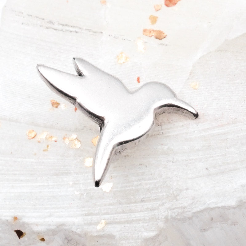 5mm Antique Silver Hummingbird Slider for Flat Leather
