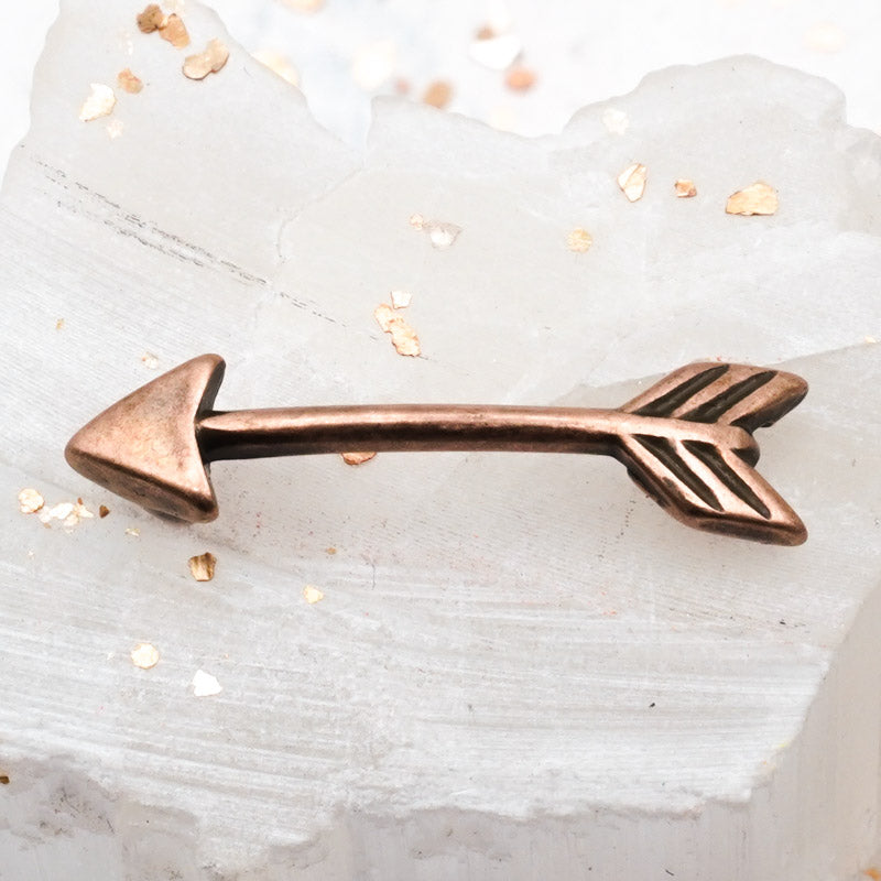 3mm Antique Copper Arrow Slider for Flat Leather