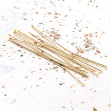 Load image into Gallery viewer, 3&quot; Gold Head Pins - 12 pcs
