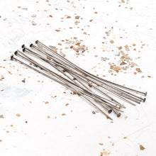 Load image into Gallery viewer, Antique Silver Head Pins
