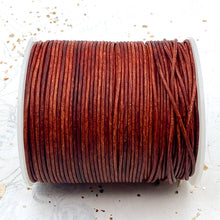 Load image into Gallery viewer, 1.5mm Rustic Brown Round Leather Cord
