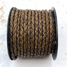Load image into Gallery viewer, 4mm Round Natural Taupe Braided Leather
