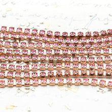 Load image into Gallery viewer, PP18 Light Rose Premium Crystal Rose Gold Cup Chain - 4 Feet

