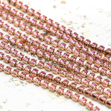 Load image into Gallery viewer, PP18 Light Rose Premium Crystal Rose Gold Cup Chain - 4 Feet
