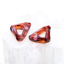 Load image into Gallery viewer, 14mm Red Magma Cosmic Triangle Ring Link Pair
