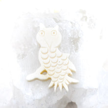 Load image into Gallery viewer, Little Owl Carved Bone - Half Drilled
