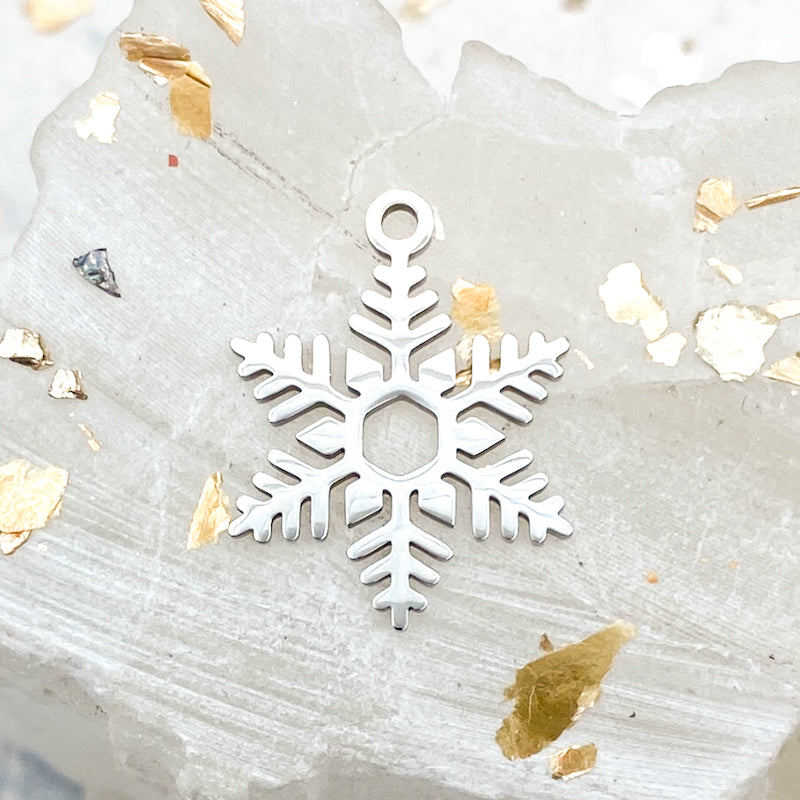 Stainless Steel Snowflake Pendant