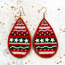 Load image into Gallery viewer, Merry and Bright Beaded Earring Pair
