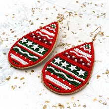 Load image into Gallery viewer, Merry and Bright Beaded Earring Pair
