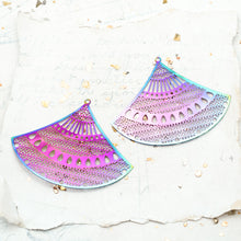 Load image into Gallery viewer, Rainbow Filigree Pendant Pair
