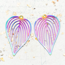 Load image into Gallery viewer, Rainbow Filigree Pendant Pair
