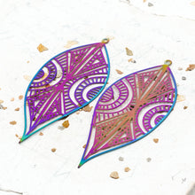 Load image into Gallery viewer, Rainbow Filigree Pendant Pair
