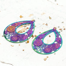 Load image into Gallery viewer, Rainbow Filigree Pendant Pair
