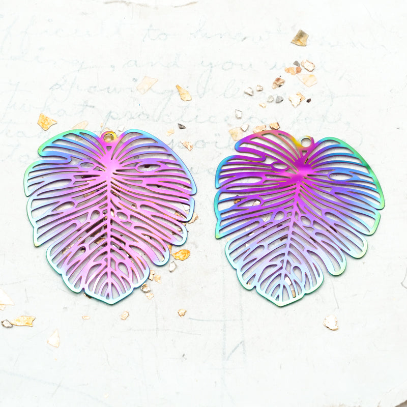 Rainbow Filigree Pendant Pair