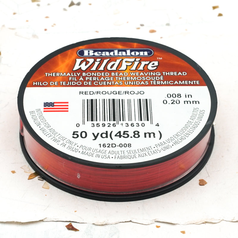 Red Wildfire Bead Weaving Thread - 0.20mm - 50 Yards