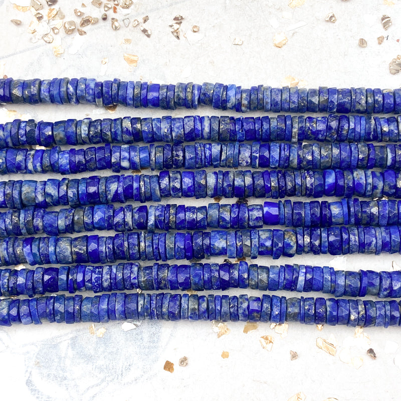 Lapis Heishi Gemstone Bead Strand