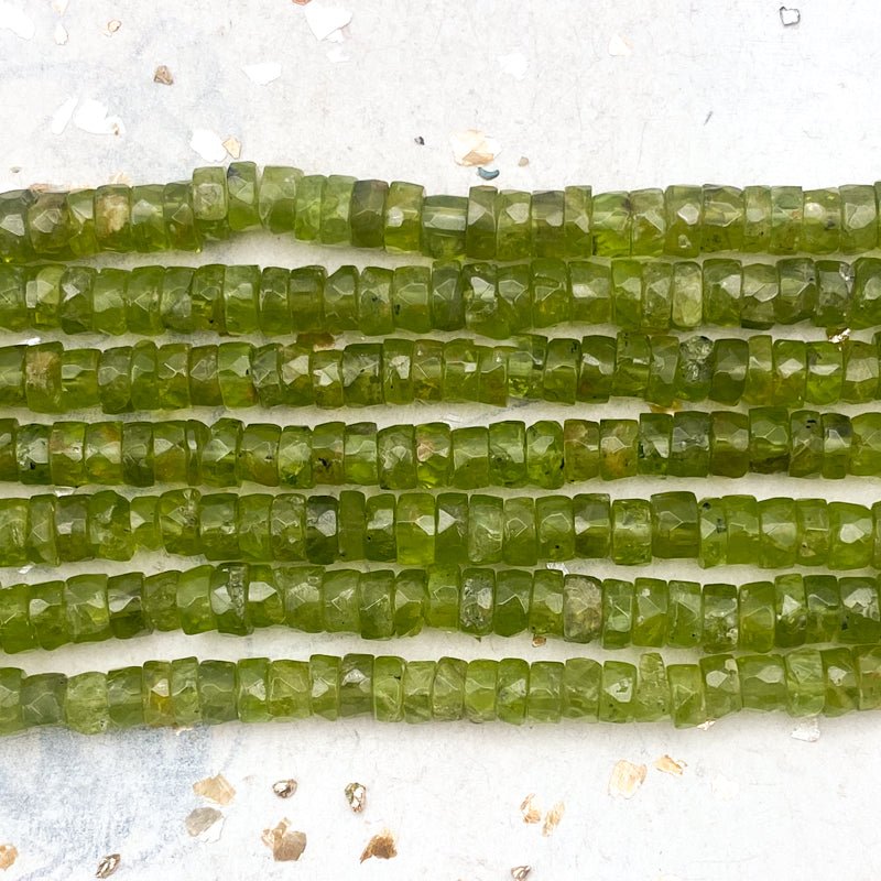 Vesuvianite Heishi Gemstone Bead Strand