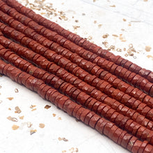 Load image into Gallery viewer, Red Jasper Heishi Gemstone Bead Strand
