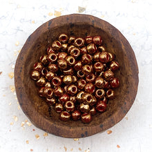 Load image into Gallery viewer, Discontinued! - Gilded Marble Red 6/0 Seed Bead Tube

