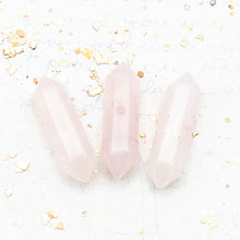 Load image into Gallery viewer, Rose Quartz Focal Beads - 3pcs
