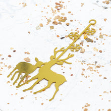 Load image into Gallery viewer, Brass Christmas Reindeer Pendant
