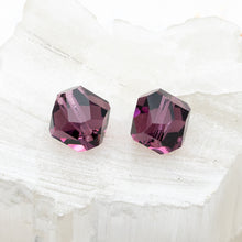 Load image into Gallery viewer, Day 6 Amethyst Premium Austrian Crystal Bead Pair - Discontinued
