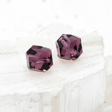 Load image into Gallery viewer, Day 6 Amethyst Premium Austrian Crystal Bead Pair - Discontinued
