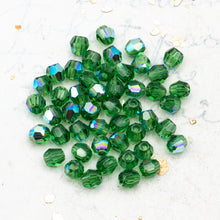 Load image into Gallery viewer, 3mm Dark Moss Green AB Premium Crystal Bead Set - 48 Pcs
