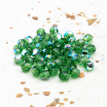 Load image into Gallery viewer, 3mm Dark Moss Green AB Premium Crystal Bead Set - 48 Pcs
