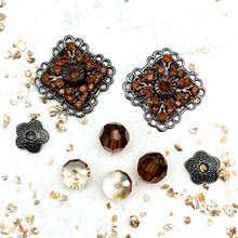 Load image into Gallery viewer, Amber Vintage Premium Austrian Crystal Earring Kit
