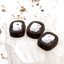 Load image into Gallery viewer, 12x10 Oxidized Bead with Crystal
