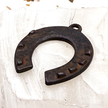 Load image into Gallery viewer, Oxidized Horseshoe Pendant
