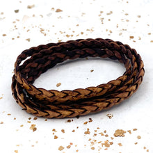 Load image into Gallery viewer, 5mm Light Brown Braided Leather - 24 Inches
