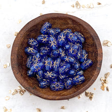 Load image into Gallery viewer, Sapphire Starry Night Czech Rice Bead Pack

