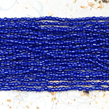 Load image into Gallery viewer, 10/0 Dark Blue &amp; White Seed Bead Hank
