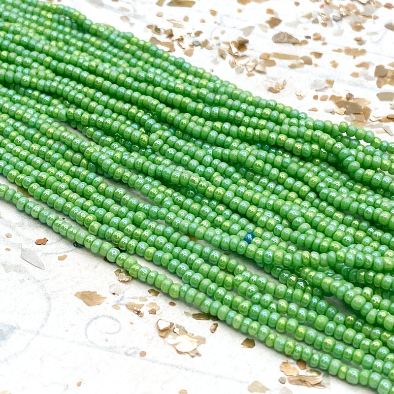 8/0 Neon Green Seed Bead Hank