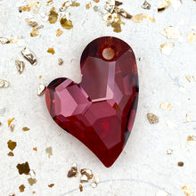 Load image into Gallery viewer, 36mm Red Magma Floating Heart Premium Austrian Crystal Heart Pendant
