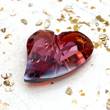 Load image into Gallery viewer, 36mm Red Magma Floating Heart Premium Austrian Crystal Heart Pendant
