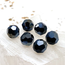 Load image into Gallery viewer, 8mm Jet Blue Shade Premium Austrian Crystal Faceted Bead Set - 4pcs
