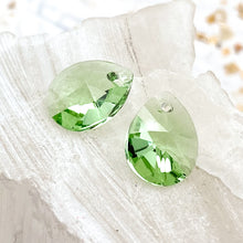 Load image into Gallery viewer, 12mm Peridot Premium Austrian Crystal Pear Drop Pair
