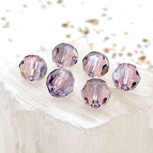 Load image into Gallery viewer, 8mm Light Rose Blue Shade Premium Austrian Crystal Faceted Bead Set - 4pcs
