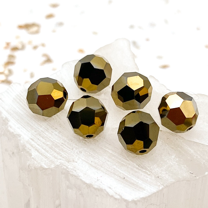 8mm Dorado x2 Premium Austrian Crystal Faceted Bead Set - 4pcs