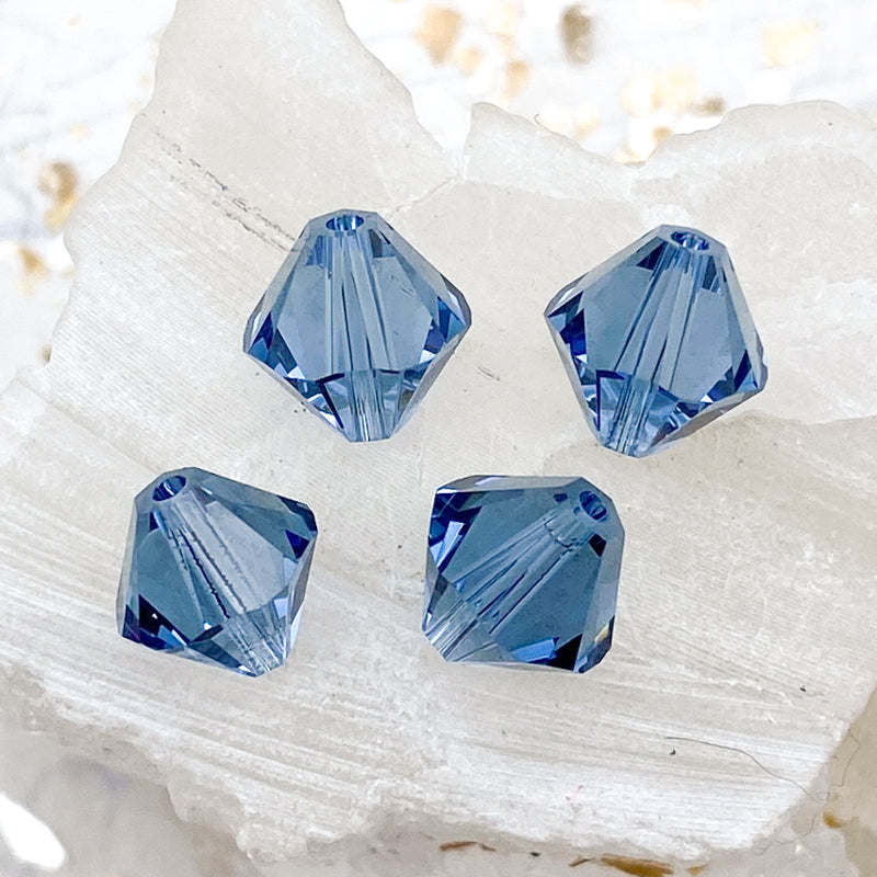 10mm Denim Blue Xilion Premium Austrian Crystal Bead Set