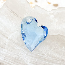 Load image into Gallery viewer, Pre-Order 17mm Aquamarine Devoted Heart Premium Austrian Crystal Pendant
